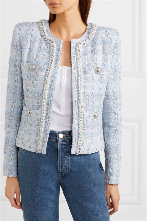 chanel chain embellished jacket